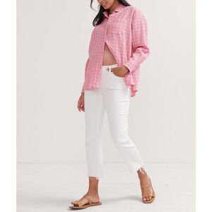 Hatch 'The Crop' White Maternity Denim Jean Size 28 - NWT